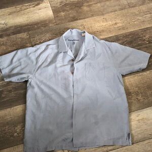 Tommy Bahama Light Gray Casual Button Down Shirt